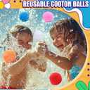 50 Pcs Reusable Water Balloons 2 Inch Water Balls Pool Games with 8 Pcs Cooling Towels Summer Outside Toys for Outdoor Fun Game Play