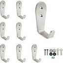 Pack Of 2Ulifestar Stainless Steel Coat Hooks, Heavy Duty Metal Hangers for Hanging Towels, Keys, Hats - Kitchen & Bathroom Wall Mounted Indoor/Outdoor Hooks with Installation Screws - 8 Pack