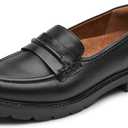 Cobb Hill Janney Loafer Women's Slip On (7.5 Wide, Black Leather)