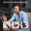 Trucker Bluetooth Headset, Wireless Headset with Mic, Bluetooth Headsets with Dual Noise Cancelling Microphone & Mute Button, 55Hrs Working Time PC Headsets for Cell Phones, Computer, Truck Driver