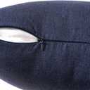 MIULEE Pack of 2 Decorative Outdoor Solid Waterproof Throw Pillow Covers Euro Sham Faux Linen Garden Farmhouse Cushion Cases for Summer Patio Tent Balcony Couch Sofa 26x26 Inch Navy