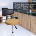 Tatuo Round Bar Stool Seat Covers Washable Stool Cushion Slipcover Elastic Bar Chair Covers for 14-17 Inch Chair (Camel Color, 4 Pieces)