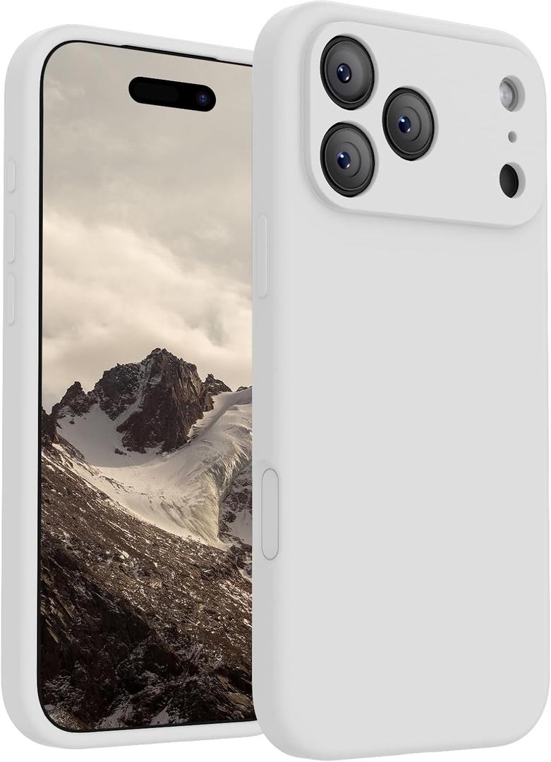 FireNova Magnetic for iPhone 17 Pro Case, Compatible with MagSafe, [Integrated Silicone Camera Control Button] [Camera Protection] Anti-Scratch Microfiber Lining Phone Case, 6.3", White