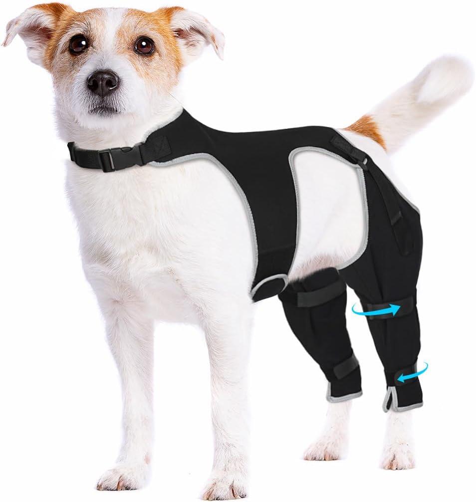 Dog Rear Leg Sleeve to Stop Licking, Adjustable Anti-Slip Recovery Sleeve Pants for Wound Protection After ACL/TPLO Surgery, Hot Spots, Lick GranulomasCone Alternative for Leg Healing, Small