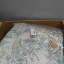 Vintage Beige Blue Living Room Rug, 8x10 Washable Area Rugs for Dining Room Under Table, Soft Low Pile Large Carpet Bedroom, Non-Slip Boho Floral (8 x 10 Beige Blue)