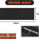 3/4''T x 12''W x 59''L Neoprene Sponge Foam Rubber Sheet Roll with Self-Adhesive Easy Cut DIY Adhesive Padding Perfect Cosplay Multi-Function Soundproof, Black