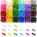 REVKI 6 * 12mm Glass Beads Bracelet Making Kit,600pcs 24 Colors Rice Shaped Natural Bamboo Crystal Beads for Jewelry Making,Teardrop Glass Beads for DIY Necklace Crafts