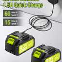 Portable Pressure Washer Cordless 2 Batteries - 1200PSI Brushless Battery Powered Power Washer with 6-in-1 Nozzle, Foam Cannon, 3 Power Level, Hand Held Pressure Washer for Cars Patio Driveway (Green)