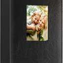 Ywlake Photo Album 4x6 300 Pockets, Leather Photo Albums Holds 300 Horizontal Only Pictures Black