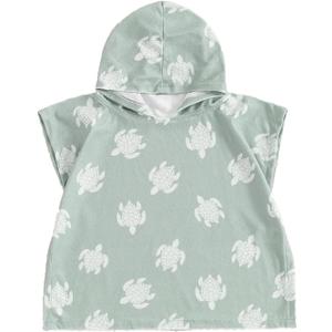 Baby Girl Boy Hooded Beach Towel Swim Cover Up Bath Towels Swim Poncho Swimsuit Cover Up Summer Clothes (B-Green, 06)