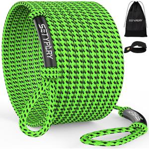 4-6K 60FT Boat Tow Rope for Tubing, Fits 1-4 Person Towable Tubes Boating, Heavy-Duty Floating Tube Tow Rope for Watersports (Green & Black)
