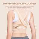 Fit Geno Posture Corrector for Women Invisilite: Invisible Lightweight Back Brace for Neck Shoulder & Upper Back Pain Relief - Improve Posture Correct Hunchback Slouching Under Clothes Medium (M (Under Bust 34"- 38"), Beige)