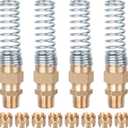3/8” Hose x 1/2” Male Connector with Spring Guard, 4 Pack Brass DOT Air Brake Hose End Fitting with 8 Pack 3/8”Sleeve Tube