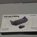 Foldable Keyboard and Mouse, Samsers Folding Bluetooth Keyboard Combo, 2.4G + BT5.0 x 2, Full-Size Portable Travel Keyboard & Rechargeable Wireless Mouse for Windows Android iOS Mac OS, Starlight