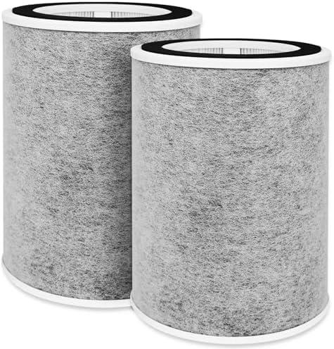 2 Pack Filter for Shark HP200 Series HP202 HP201 HP232 Air Purifier MAX | 3-in-1 HEPA Filter Compatible with Shark HC501 HC502; Compare to Part #HE2FKBAS, HE2FKBASMB