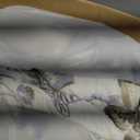 Levtex Home - Maileen Neutral Blue Quilt Set - King Quilt and Two King Shams - Floral - Taupe Blue and Cream - Quilt (106x92in.) and Shams (20x36in.) - Reversible - Cotton