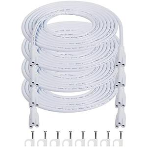 SinLoon UL-LP Certification T5 T8 LED Lamp Connecting Wire for Ceiling Lights - Daylight Integrated Tube Cable Linkable Cords for Lamp Holder Socket Fittings (9.8FT/3M, 1 Pack)