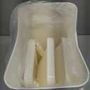 N. NETDOT 3 Pack 10L / 2.6 Gallon Small Trash Can with Lid, Bathroom Garbage Can with Pop-Up Lid, Waste Basket for Bathroom, Kitchen, Bedroom, Powder Room, Craft Room, Office, College (Off White)