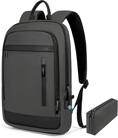 Business Backpack for Men Lightweight Commute Laptop Backpack Anti-Theft Water Resistant Backpack for 17.3 Inch Computer for Daily Office Work with Small Bag (Green)