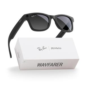 Ray-Ban Meta (Gen 2), Wayfarer, Matte Black | Smart AI Glasses for Men, Women — 2X Battery Life — 3K HD Resolution — 12 MP Ultra-Wide Camera, Audio, Video — Polarized Gradient Graphite Lenses, Standard