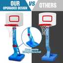 SUPER JOY Toddler Basketball Hoop - Height Adjustable Kids Basketball Hoops for Indoor & Outdoor Play - Portable Mini Basketball Goal for Poolside- Game Sport Toys for Boys & Girls Age 1 2 3 4 5