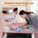 Jaoul 5 in 1 Baby Crib, Bassinet Beside Sleeper, Pack and Play with Bassinet and Changing Table Portable Travel Playpen with Toys & Music Box, Mattress