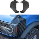 for Bronco Body Armor Outer Cowl Front Corner Guards Protector for Ford Bronco 2021 2022 2023 2/4 Doors, Anti-Scratch Truck Edge Guards Cover Exterior Accessories 2pcs Black (Not for Sport)