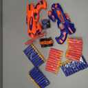2 Pack Blaster Guns Boys Toy-with 60 Soft Foam Darts Bullets& 2 Wrist Bands-Kids Hand Gun Toys Gifts Party Supplies for 3,4,5,6,7,8,9 Years Kids
