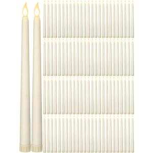 Retisee 80 Pcs 11 Inch Flameless Taper Candles LED Candles Bulk Battery Operated Taper Candle Flickering LED Candlesticks for Valentines Birthday Wedding Party Decor (Classic Style,Ivory)