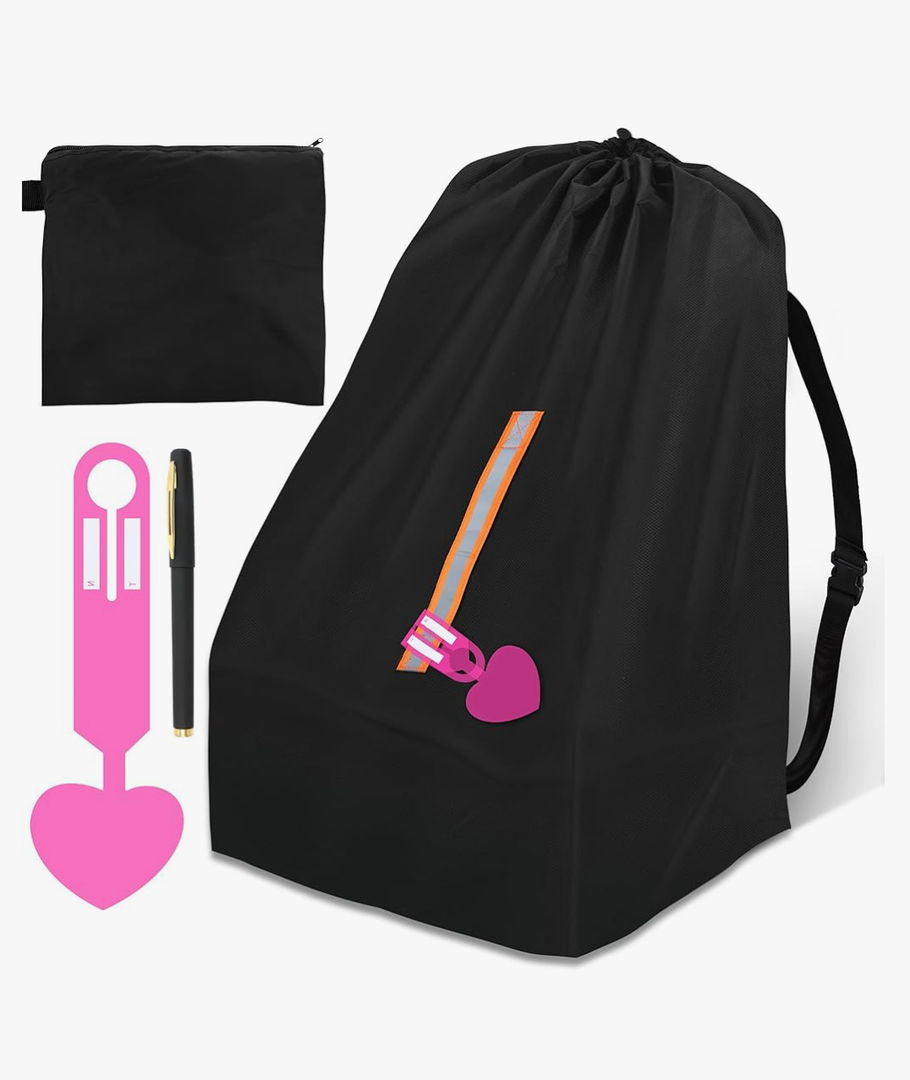 Windspeed CarSeat Travel Bag for Airplane Car Seat Travel Bag for Air Travel Family Vacations, with Shoulder Straps, Pen, Luggage Tags