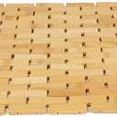 Mind Reader Bath Mat, Shower Mat, Bathtub Mat, Bathroom Accessory, Wood, Rayon from Bamboo, 23.5"L x 16.5"W x 0.4"H, Brown