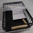 Pull Out Cabinet Organizer 2 Pack, Slide Out Drawers for Kitchen Cabinets, Cabinet Drawers with Adhesive Nano Glue for Bathroom, Living Room, Kitchen Clutter Organization (15.7 * 11 * 3.7) (Black)