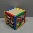 Play22 Wooden Activity Cube for Baby - 6 in-1 Baby Activity Play Cube with Bead Maze, Shape Sorter, Abacus Counting Beads, Counting Numbers, Sliding Shapes, Removable Bead Maze, 8Pcs Stacking Cups