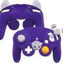 eXtremeRate Purple Faceplate Backplate for Nintendo Gamecube Controller, Soft Touch Grip Replacement Housing Shell Cover with Buttons for Nintendo Gamecube Controller - Controller NOT Included