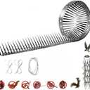 10 feet Raccoon Spikes Deterrent,Keep Squirrel Pigeon Crow Away,No More Bird Nests,Good for Wall Barns Fence Roof and Tree Bark with Stainless Steel Bird Spikes Stripes Covers