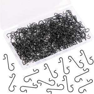 240 PCS Christmas Ornament Hooks Black Metal Wire Hooks S-Shaped Hangers with Storage Box for Hanging Christmas Decoration