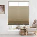 LazBlinds Top Down Bottom Up (TDBU) Cordless Cellular Shades, Blackout Light Blocking Honeycomb Shades Thermal Insulation Noise Reduction Blinds for Windows, 33" W x 64" H, Brown