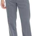 Soojun Men's Classic Fit Flex Waist Flat Front Dress Pant (Gray)