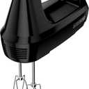 6-Speed Easy Storage Hand Mixer with 5 Attachments & Storage Case, Black