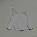 REORIA Women's Sexy Square Neck Trendy Sleeveless Adjustable Spaghetti Strap Corset Tank Crop Tops (White), S