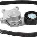 MOTOKU Accessory Drive Belt Tensioner w/Belt Kit for Ford Edge Explorer Fusion Taurus for Lincoln MKS MKT MKX MKZ for Mazda CX-9 for Mercury Sable 2007-2019