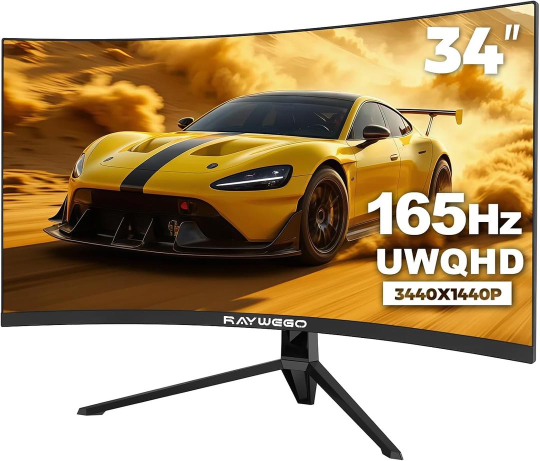 34 Inch Curved Ultrawide Gaming Monitor, UWQHD 165Hz, 1500R
3440x1440 21:9, 1ms MPRT, HDR, 300 nits, 127% sRGB, 99% DCI-P3, FreeSync, PIP/PBP, HDMI 2.0, DP 1.4