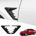 YHCDSEA for 2024 2025 2026 Tesla Model Y Juniper HW4.0 Side Camera Indicator Protection Cover Decoration Accessories fit for Tesla Model Y with HW4.0 (Glossy Carbon Fiber Pattern)