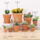 Yishang 2.5 inch Black Terracotta Pots with Drainage Holes,Small Mini Clay Ceramic Pottery Planter,Cactus Flower Terra Cotta Pots,Succulents Nursery Pots for Indoor/Outdoor Plants,Crafts-12 Pack