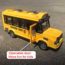 RC School Bus - Remote Control Car Vehicles, 2.4G Opening Doors City Buses Toy Classic Baby Vehicle, Remote Control Car with LED Lights School Bus Toy, Gift for Children Kids Boys Girls Age 3-6