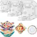 Bowl Cozy Template Cutting Ruler Set 3 Sizes, Acrylic Transparent Sewing Patterns Quilting Templates, Bowl Cozy Pattern Quilting Rulers for DIY Kitchen Art Craft