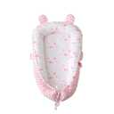 Baby Snuggle Nest Lounger for Newborn 0-24 Months, Breathable & Soft Cotton Infant Baby Nests Cover, Portable & Lightweight Infant Lounger for Home and Travel (Pink)