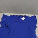 BTFBM Women Jumpsuits Crew Neck Ruffle Cap Sleeve Belted High Waist Wide Leg Romper with Pockets One Piece Casual Outfits (X-Large, Royal Blue)