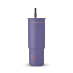 Owala 24 oz Stainless Steel Tumbler with Straw | Insulated Travel Cup | Blue Jay