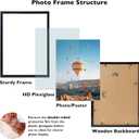 JCJMY 15x20 Picture Frame - Black, Horizontal & Vertical Formats for Wall Hanging, 15 x 20 Gallery Frame for Photos & Posters